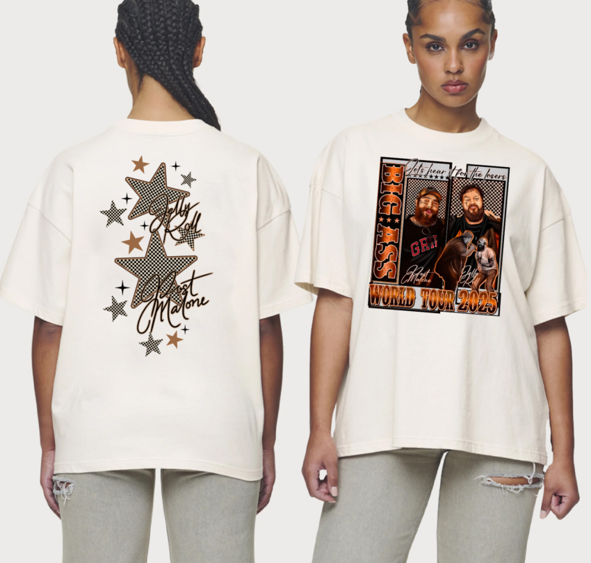 Jelly Roll and Post Malone Concert 2025 Shirts | Unique Streetwear Tees for True Fans – Glasetor