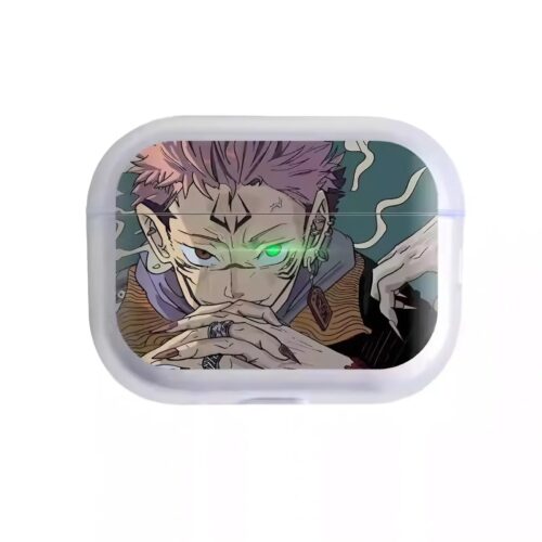 Anime Sukuna AirPods Case – Soft Transparent Cover for AirPods Pro 2/3, AirPods 2/3/4/5