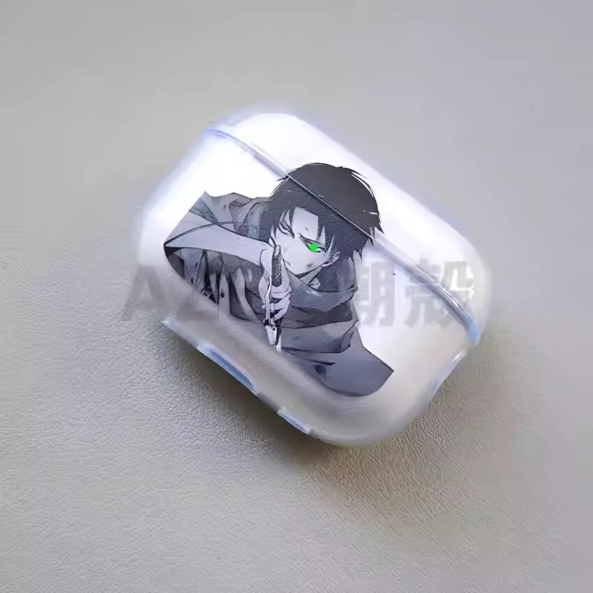 Attack on Titan Levi AirPods Case – Transparent Protective Cover for AirPods Pro & AirPods 2/3/4/5