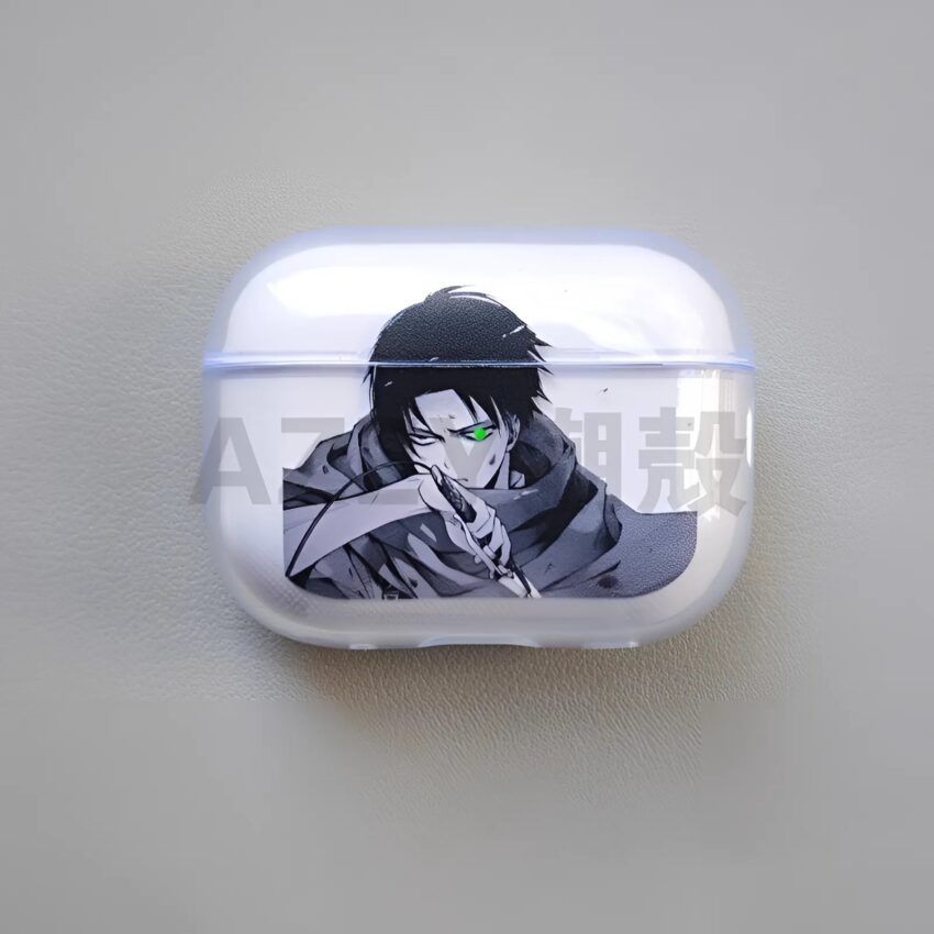 Attack on Titan Levi AirPods Case – Transparent Protective Cover for AirPods Pro & AirPods 2/3/4/5