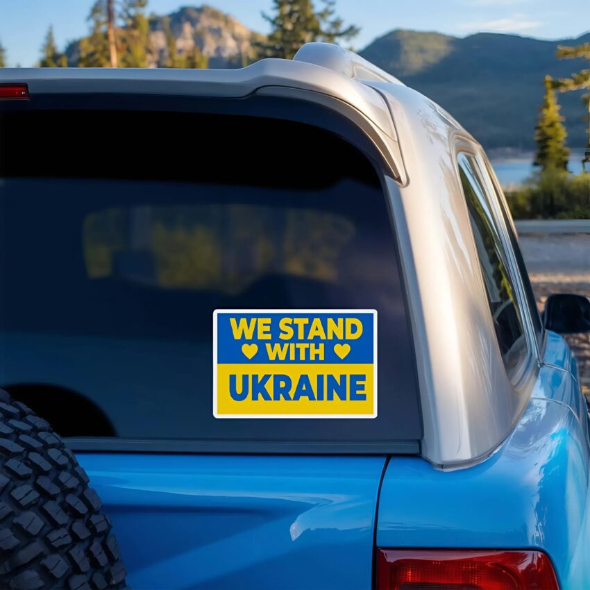 Support Ukraine Sticker – Show Your Solidarity With Ukraine | Premium Quality Vinyl Sticker