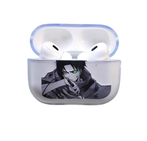 Attack on Titan Levi AirPods Case – Transparent Protective Cover for AirPods Pro & AirPods 2/3/4/5