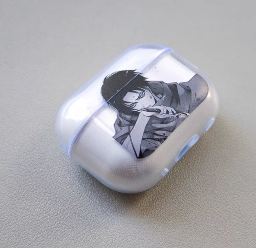 Attack on Titan Levi AirPods Case – Transparent Protective Cover for AirPods Pro & AirPods 2/3/4/5