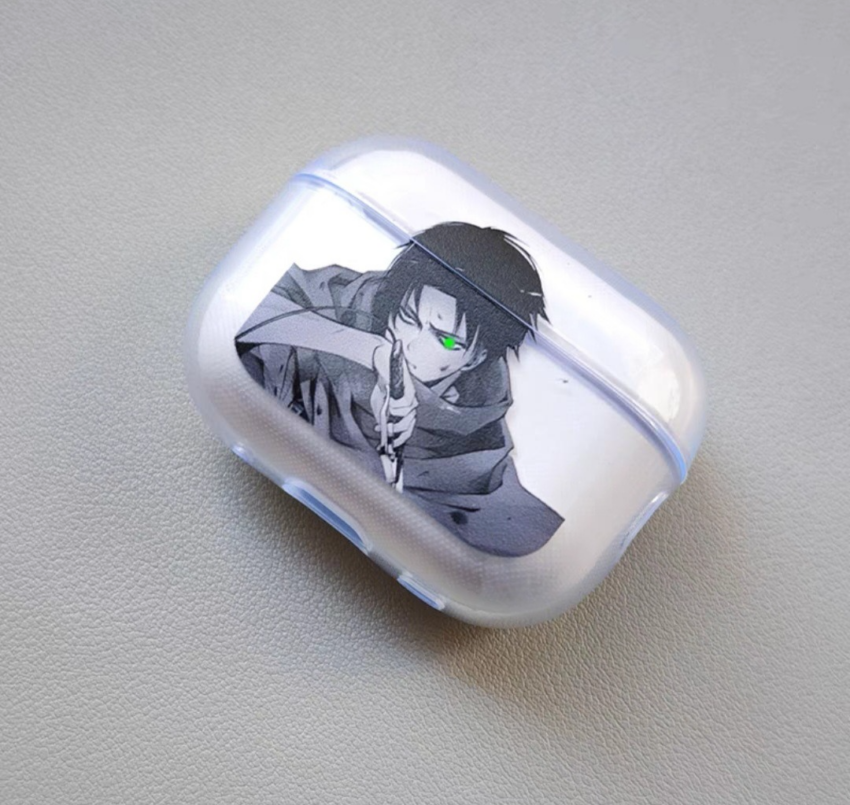Attack on Titan Levi AirPods Case – Transparent Protective Cover for AirPods Pro & AirPods 2/3/4/5