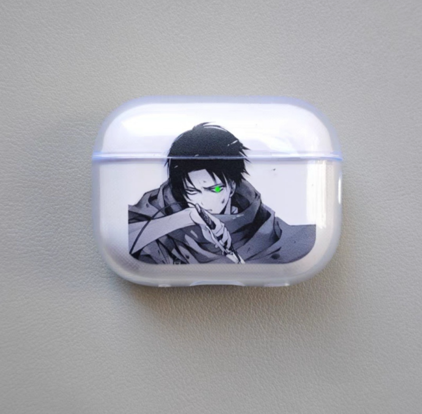 Attack on Titan Levi AirPods Case – Transparent Protective Cover for AirPods Pro & AirPods 2/3/4/5