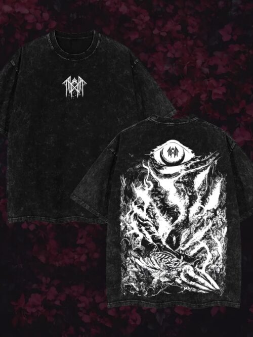 Sleep Token T-Shirt Ver 003 – Gothic Metal Band Tee with Vintage Wash, Dark Ritual Graphic, Oversized Unisex Rock Shirt