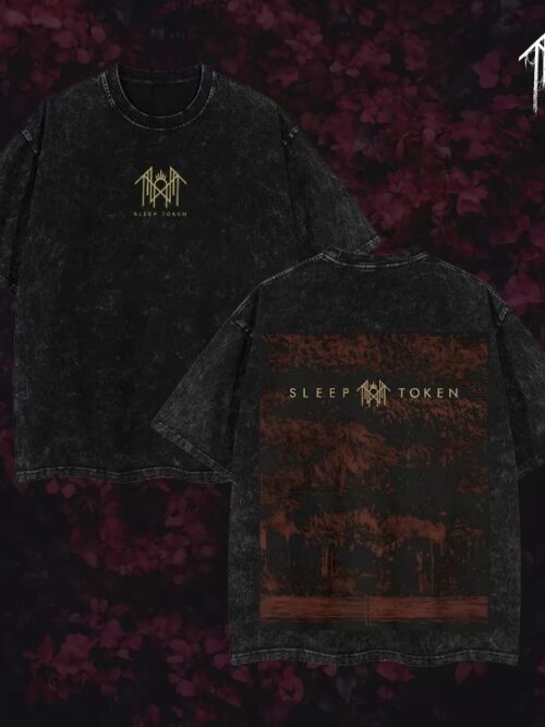 Sleep Token T-Shirt Ver 006 – Gothic Metal Band Tee with Vintage Wash, Dark Ritual Graphic, Oversized Unisex Rock Shirt