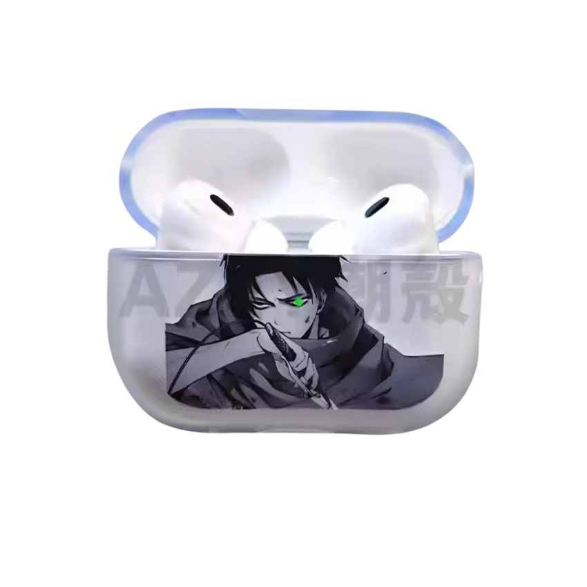 Attack on Titan Levi AirPods Case – Transparent Protective Cover for AirPods Pro & AirPods 2/3/4/5