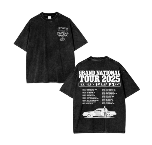 Kendrick Lamar SZA Grand National Tour 2025 T-Shirt – Vintage Wash Unisex Concert Tee