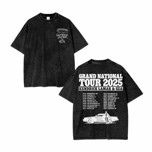 Kendrick Lamar SZA Grand National Tour 2025 T-Shirt – Vintage Wash Unisex Concert Tee