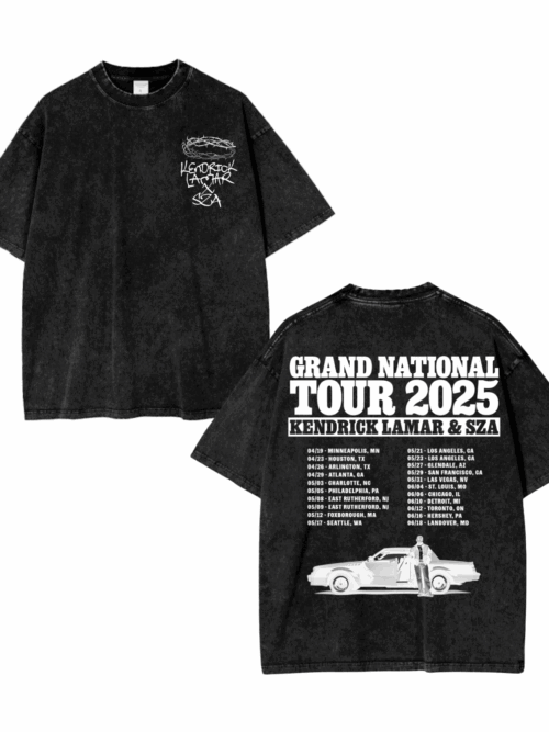 Kendrick Lamar SZA Grand National Tour 2025 T-Shirt – Vintage Wash Unisex Concert Tee