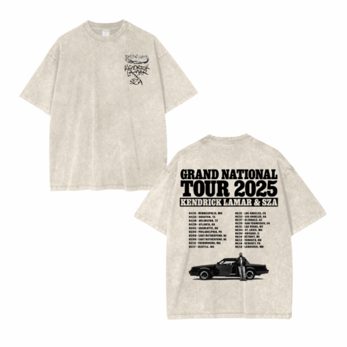 Kendrick Lamar SZA Grand National Tour 2025 T-Shirt – Vintage Wash Unisex Concert Tee