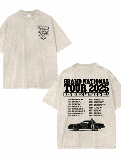 Kendrick Lamar SZA Grand National Tour 2025 T-Shirt – Vintage Wash Unisex Concert Tee