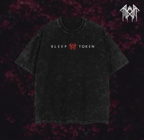 Sleep Token T-Shirt Ver 007 – Gothic Metal Band Tee with Vintage Wash, Dark Ritual Graphic, Oversized Unisex Rock Shirt