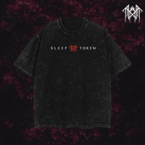 Sleep Token T-Shirt Ver 007 – Gothic Metal Band Tee with Vintage Wash, Dark Ritual Graphic, Oversized Unisex Rock Shirt