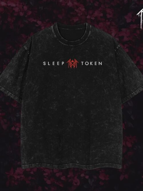 Sleep Token T-Shirt Ver 007 – Gothic Metal Band Tee with Vintage Wash, Dark Ritual Graphic, Oversized Unisex Rock Shirt