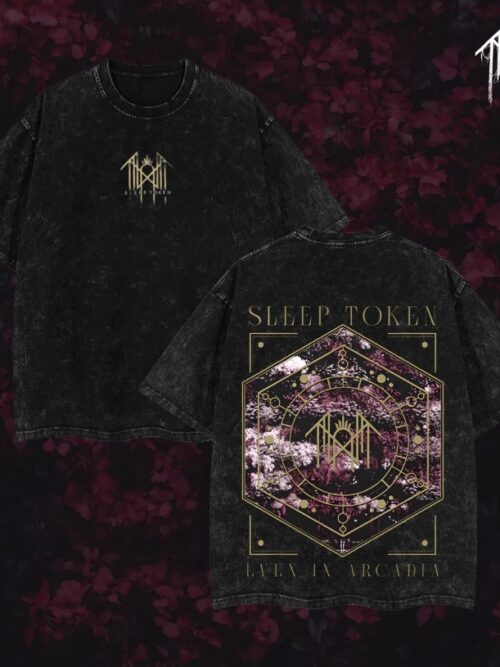 Sleep Token T-Shirt Ver 010 – Gothic Metal Band Tee with Vintage Wash, Dark Ritual Graphic, Oversized Unisex Rock Shirt