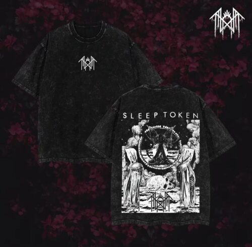 Sleep Token T-Shirt Ver 011 – Gothic Metal Band Tee with Vintage Wash, Dark Ritual Graphic, Oversized Unisex Rock Shirt