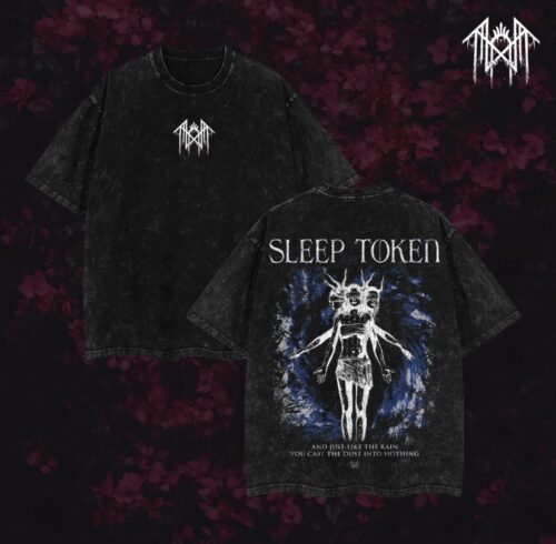 Sleep Token T-Shirt Ver 012 – Gothic Metal Band Tee with Vintage Wash, Dark Ritual Graphic, Oversized Unisex Rock Shirt