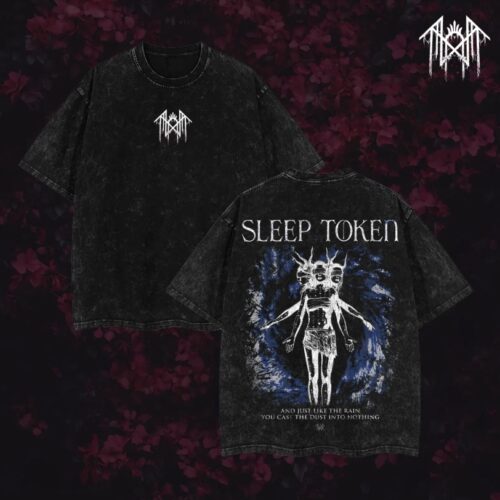Sleep Token T-Shirt Ver 012 – Gothic Metal Band Tee with Vintage Wash, Dark Ritual Graphic, Oversized Unisex Rock Shirt