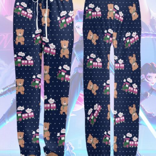 Rumi’s Choo Choo Train – Satin Long Pajamas Pants