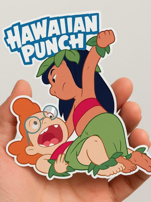 Hawaiian Punch Island Girls Sticker Magnet