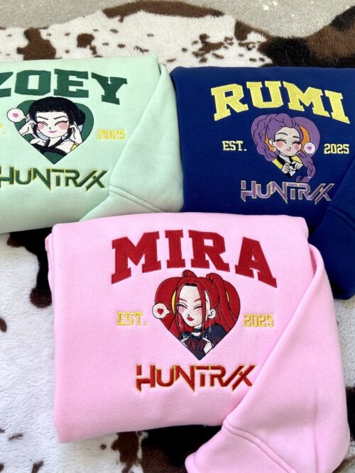 Kpop Demon Hunters, Zoey Rumi Mira Embroidered Sweatshirt/T-Shirt, Hoodie