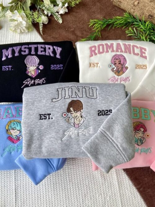 Kpop Demon Hunters Saja Boys Embroidered Sweatshirt/T-Shirt/Hoodie