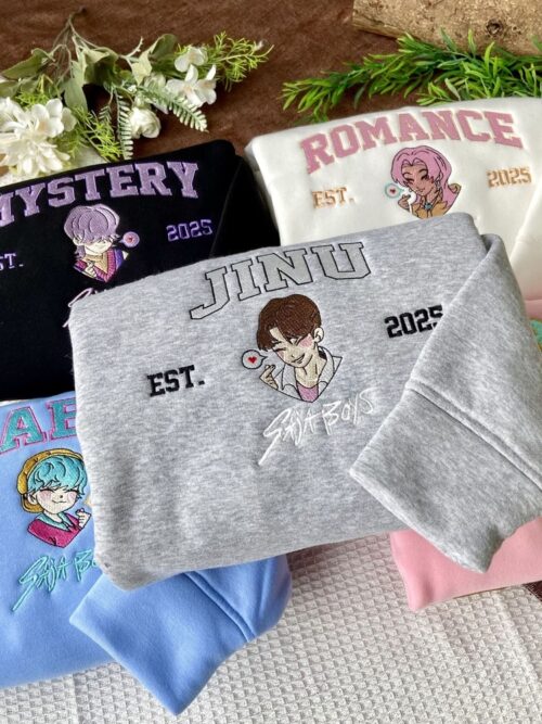 Kpop Demon Hunters Saja Boys Embroidered Sweatshirt/T-Shirt/Hoodie