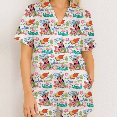 Hawaiian Punch Lilo and Myrtle Meme – Satin Short Pajamas