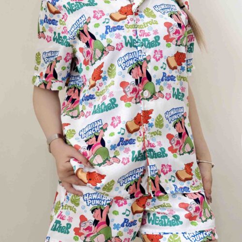 Hawaiian Punch Lilo and Myrtle Meme – Satin Short Pajamas