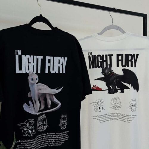 Night Fury and Light Fury Couple 2 Sides T-Shirt
