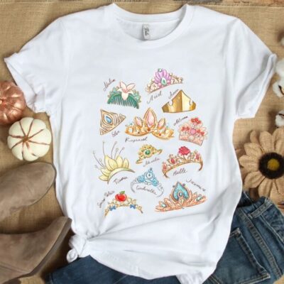 Retro Princess Crown, The Snow White Rapunzel Ariel Belle T-Shirt