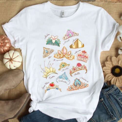 Retro Princess Crown, The Snow White Rapunzel Ariel Belle T-Shirt