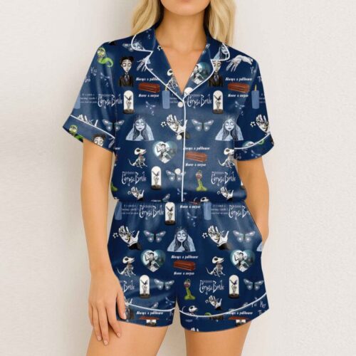 Halloween Corpse Bride Satin Pajamas