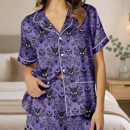 Halloween Haunted Mansion Pajamas Short Set