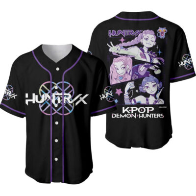 Huntrix Kpop Demon Hunters – Jersey Baseball Shirt Huntrix Kpop Demon Hunters – Jersey Baseball Shirt