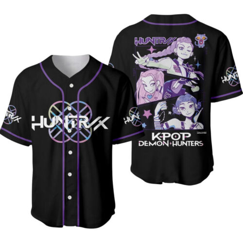 Huntrix Kpop Demon Hunters – Jersey Baseball Shirt Huntrix Kpop Demon Hunters – Jersey Baseball Shirt
