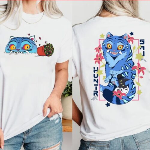 Derpy The Tiger And Bird, Kpop Demon Hunters 2 Sides T-Shirt Derpy The Tiger And Bird, Kpop Demon Hunters 2 Sides T-Shirt