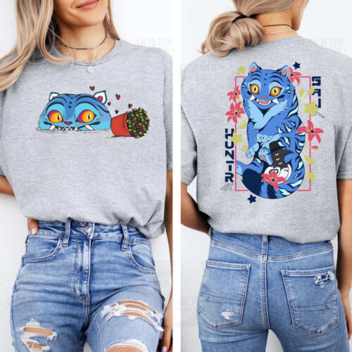 Derpy The Tiger And Bird, Kpop Demon Hunters 2 Sides T-Shirt Derpy The Tiger And Bird, Kpop Demon Hunters 2 Sides T-Shirt