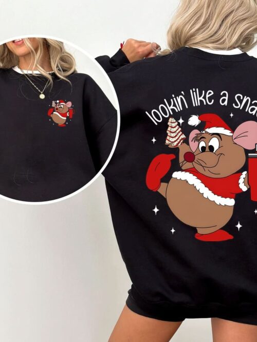 Cute Gus Gus, Looking Like A Snack Christmas Shirt, Cinderella T-Shirt