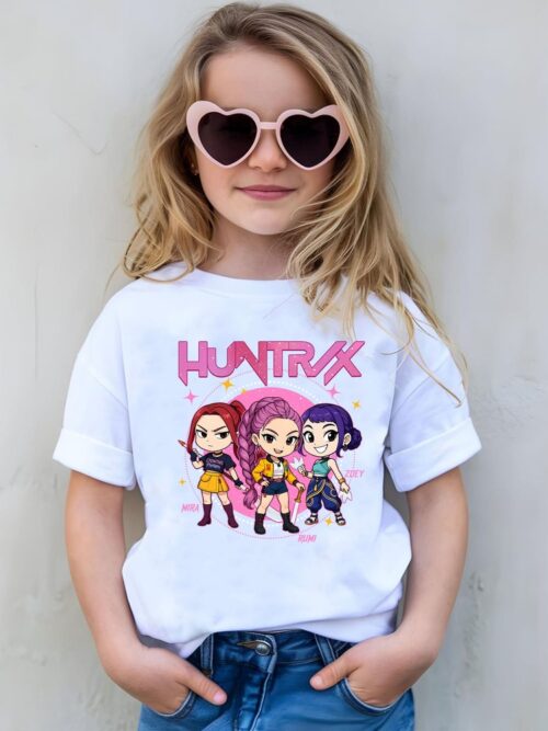 Kpop Demom Hunters Huntrix Youth T-Shirt, Kpop Idol Group Kid Youth T-Shirt