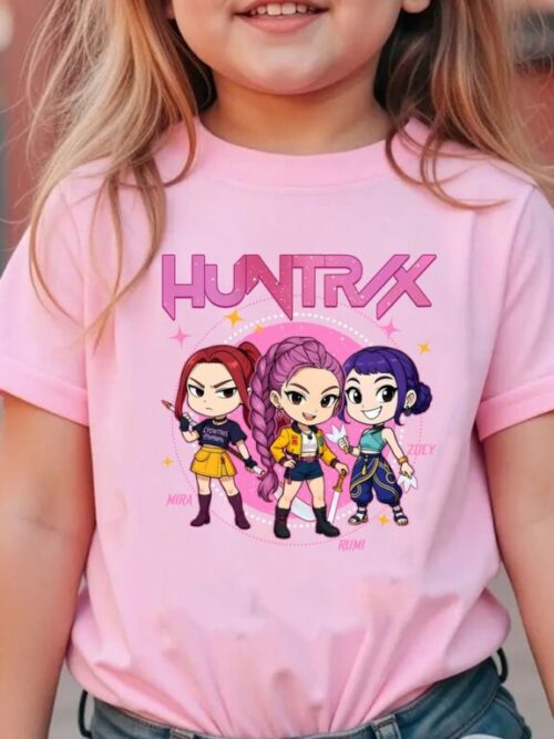 Kpop Demom Hunters Huntrix Youth T-Shirt, Kpop Idol Group Kid Youth T-Shirt