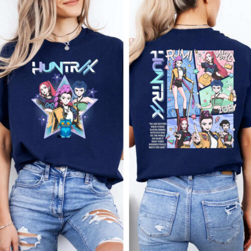 Huntrix Kpop Demon Hunters Version 4 2 Sides T-Shirt Huntrix Kpop Demon Hunters Version 4 2 Sides T-Shirt