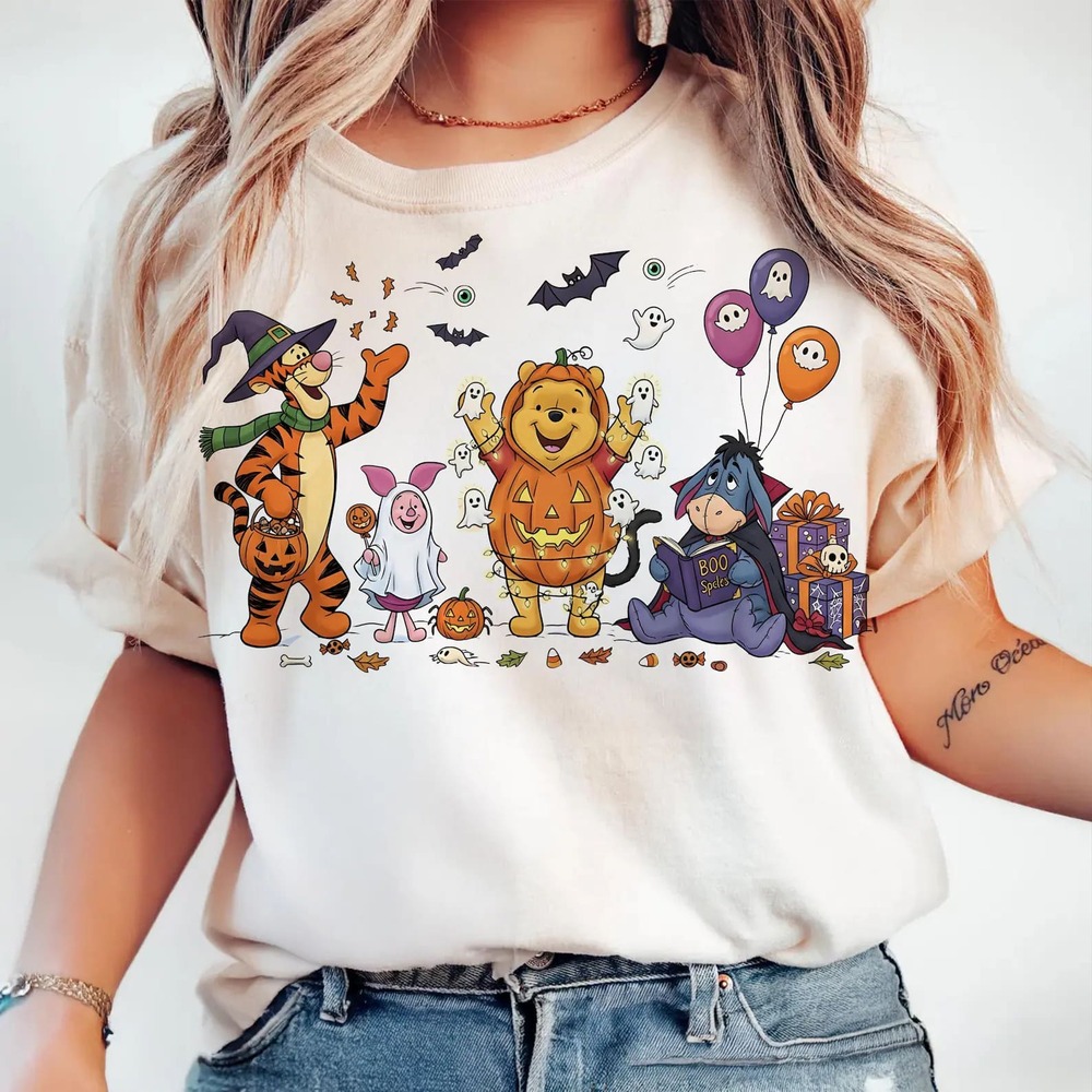 Retro Halloween Spooky Vibes Pooh T-Shirt Retro Halloween Spooky Vibes Pooh T-Shirt