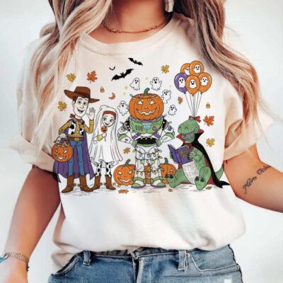 Retro Halloween Buzz Lightyear And Woody, The Toy Story T-Shirt