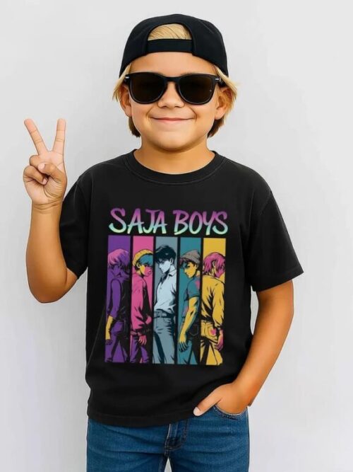 Chibi Saja Boys Kpop Demom Hunters Kid Youth T-Shirt