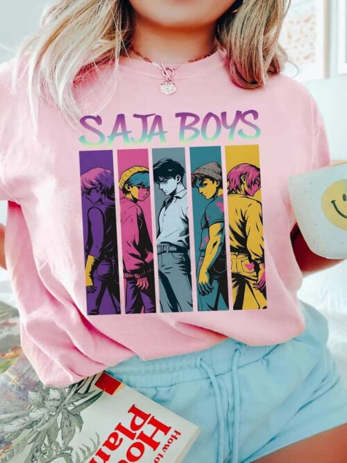 Chibi Saja Boys Kpop Demom Hunters Kid Youth T-Shirt
