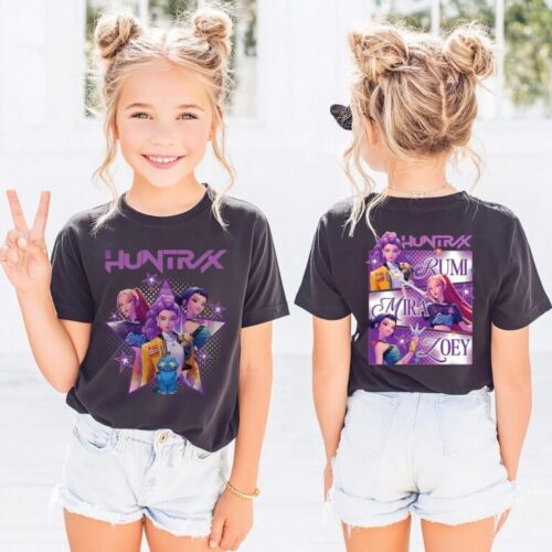 Huntrix Kpop Demom Hunters 2 Sides Kid, Youth T-Shirt