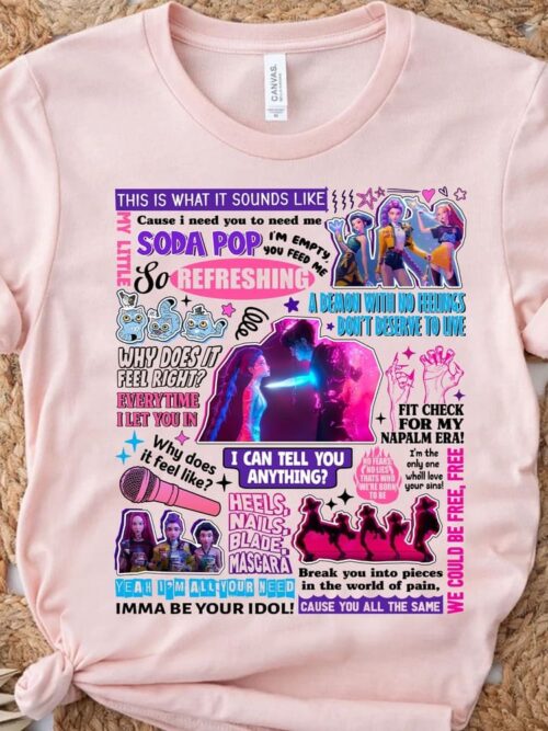 Kpop Demon Hunters Huntrix, Mira, Rumi, Zoey T-shirt